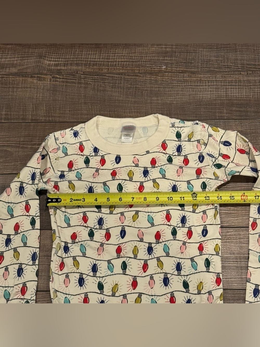 Hanna Andersson Christmas Lights Holiday Pajamas Size 12 EUC 100% Organic Cotton - Picture 7 of 16